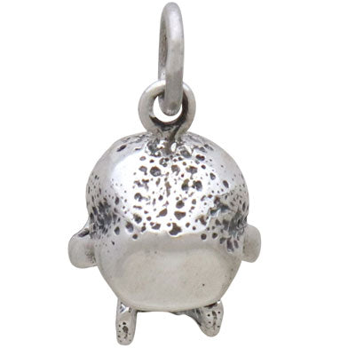 Sterling Silver Vampire Bat Skull Charm - Poppies Beads n' More