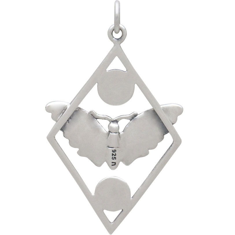 Geometric Moth Charm with Sun and Moon - Poppies Beads n' More