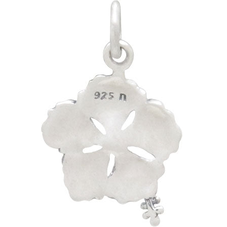 Sterling Silver Hibiscus Charm - Poppies Beads n' More