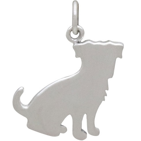 Sterling Silver Jack Russell Terrier Dog Charm - Poppies Beads n' More