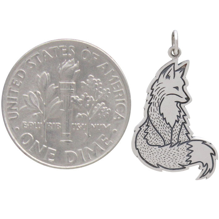 Sterling Silver Fox Charm - Poppies Beads n' More