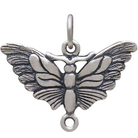 Sterling Silver Butterfly Moth Link - Poppies Beads n' More