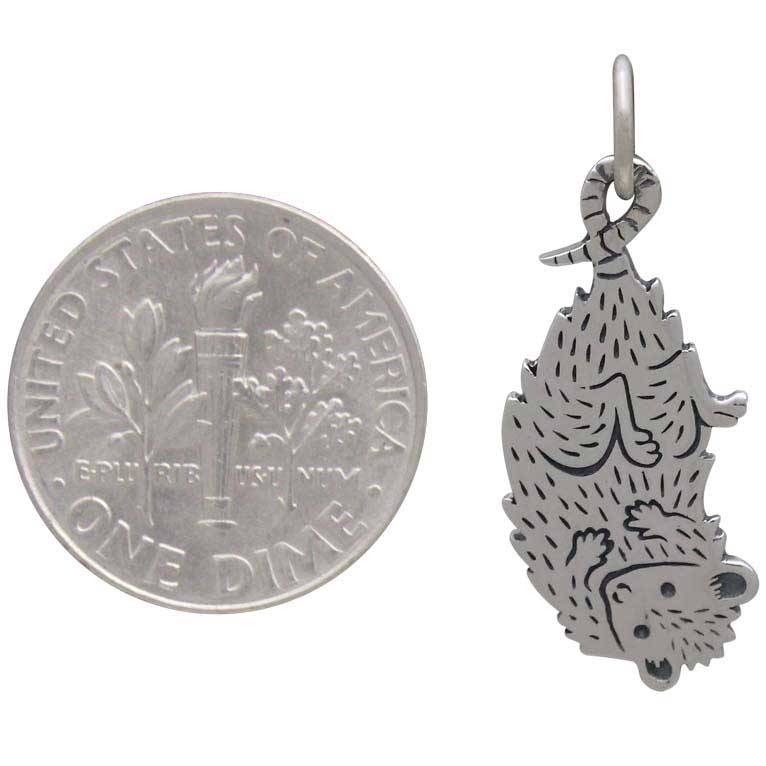 Sterling Silver Possum Charm - Poppies Beads n' More