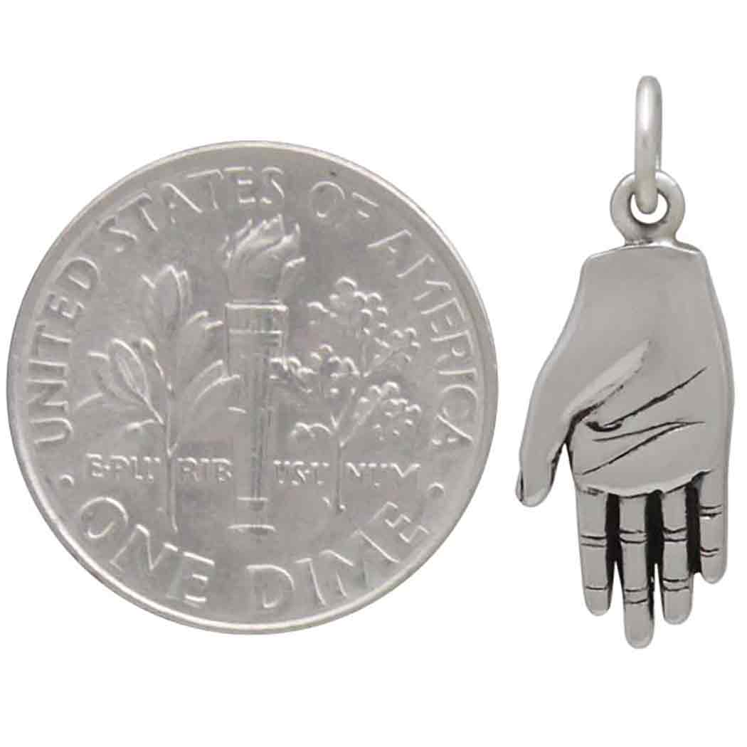 Sterling Silver Hand Charm - Poppies Beads n' More