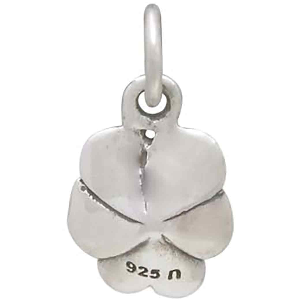 Sterling Silver Small Pansy Charm - Poppies Beads n' More