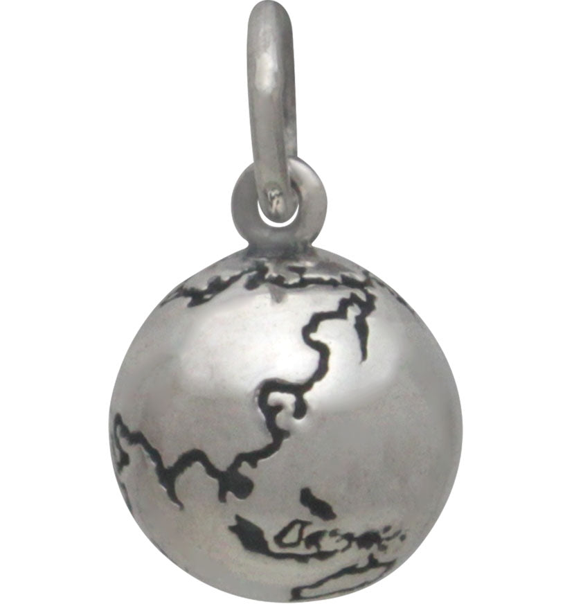 Sterling Silver 3D World Charm - Poppies Beads n' More