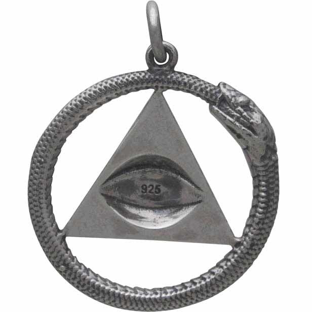 All Seeing Eye and Ouroboros Pendant - Poppies Beads n' More