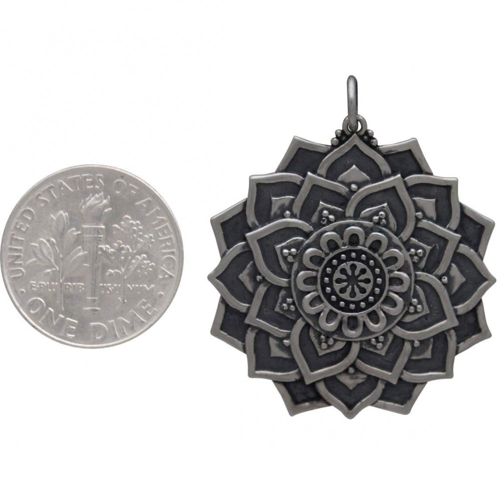 Lotus Mandala Pendant - Large - Poppies Beads n' More