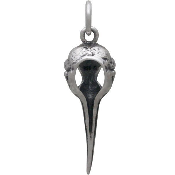 Sterling Silver Hummingbird Skull Charm, - Poppies Beads n' More