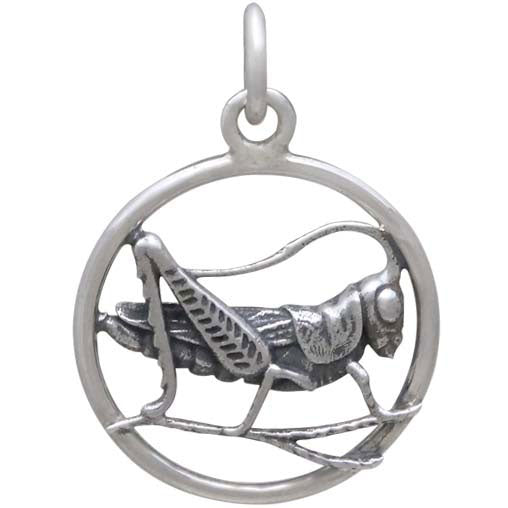 Sterling Silver Lucky Cricket Charm - Poppies Beads n' More