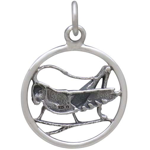 Sterling Silver Lucky Cricket Charm - Poppies Beads n' More