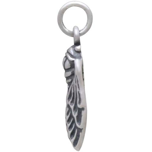 Sterling Silver Small Cicada Charm - Poppies Beads n' More