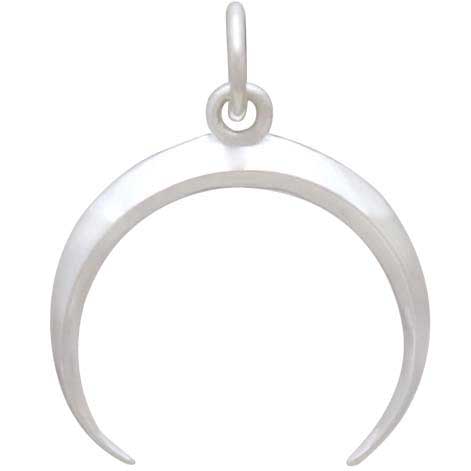 Medium Inverted Crescent Moon Charm - Poppies Beads n' More