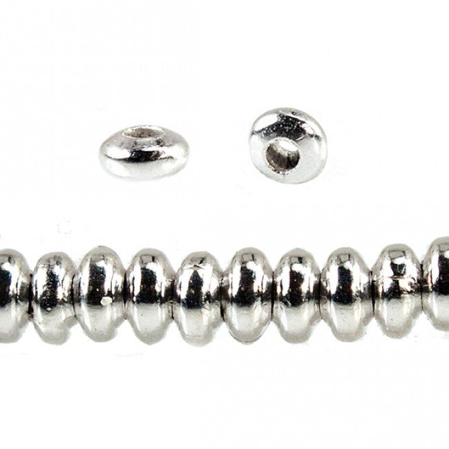 Sterling Silver Rondelles - Poppies Beads n' More