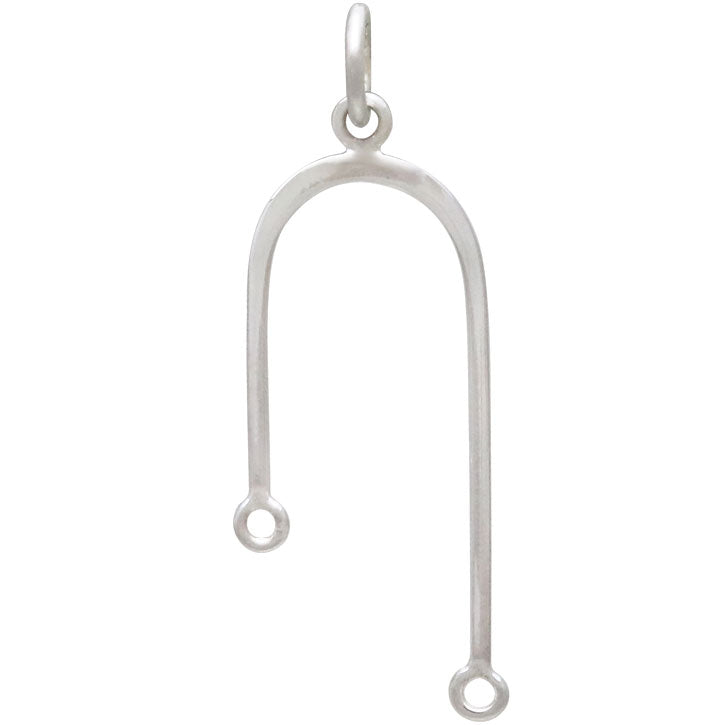 Sterling Silver Asymmetrical Arch Link - Poppies Beads n' More