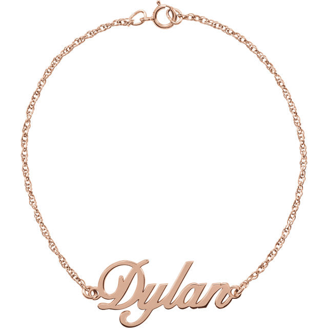 Script Nameplate Bracelet - Poppies Beads n' More
