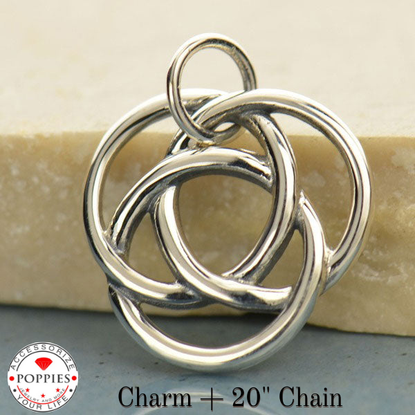 Infinite Circles Love Knot Charm - Poppies Beads n' More