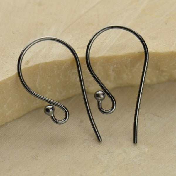 Simple Hook Earring Top with Ball -1 Pair - Poppies Beads n' More