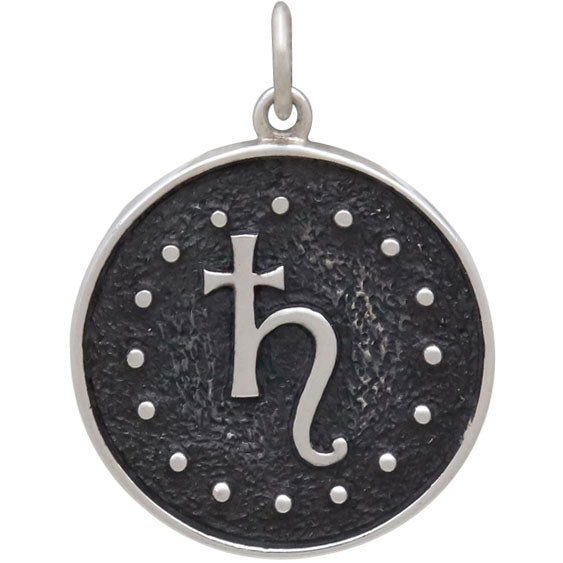 Sterling Silver Astrology Capricorn Pendant - Poppies Beads n' More
