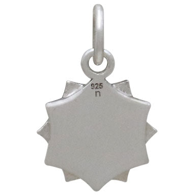 Sterling Silver Flower Mandala Charm - Poppies Beads n' More