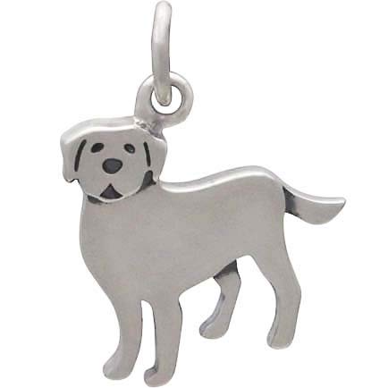 Sterling Silver Labrador Dog Charm - Poppies Beads n' More