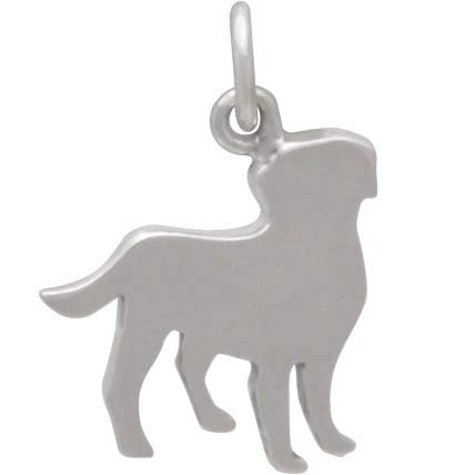 Sterling Silver Labrador Dog Charm - Poppies Beads n' More