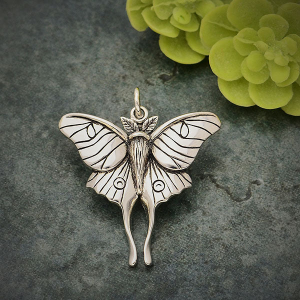 Luna Moth Pendant - Poppies Beads n' More