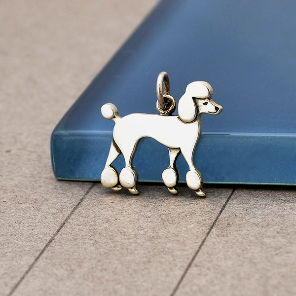 Sterling Silver Poodle Dog Charm - Poppies Beads n' More