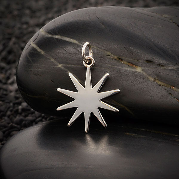 Sterling Silver Sun Charm - Poppies Beads n' More