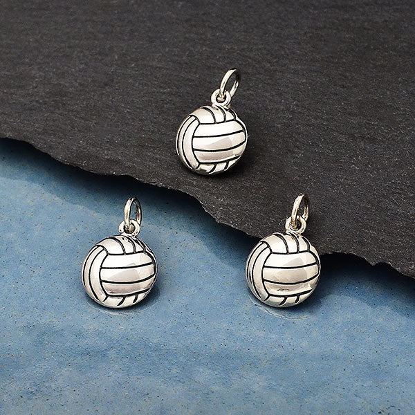 Sterling Silver Volleyball Charm - Poppies Beads n' More