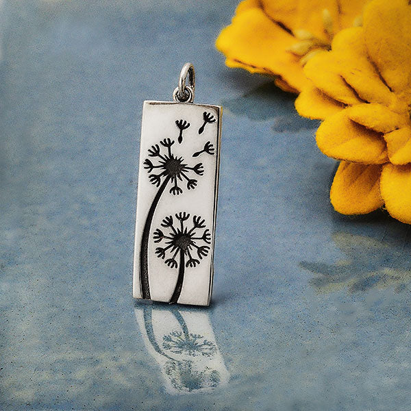 Sterling Silver Dandelion Pendant - Poppies Beads n' More