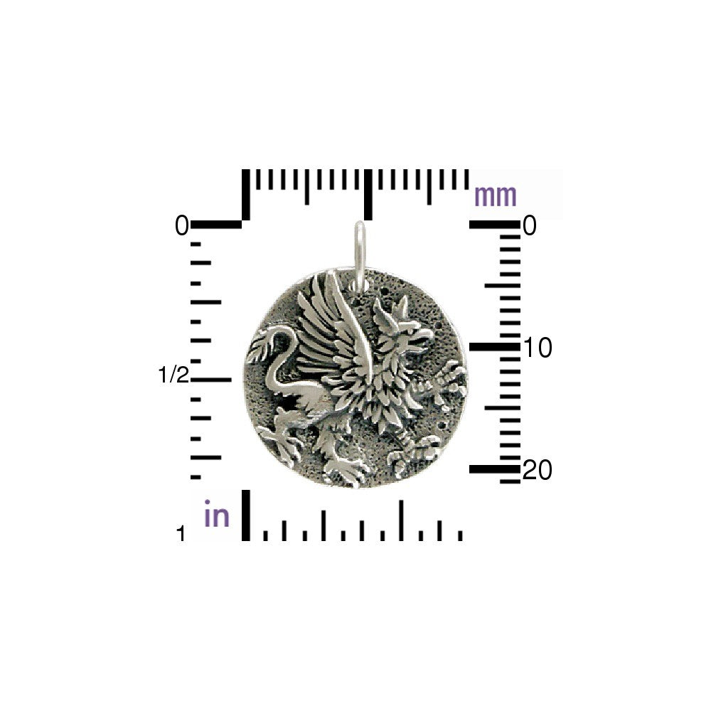 Ancient Coin Charm - Griffin - Poppies Beads n' More