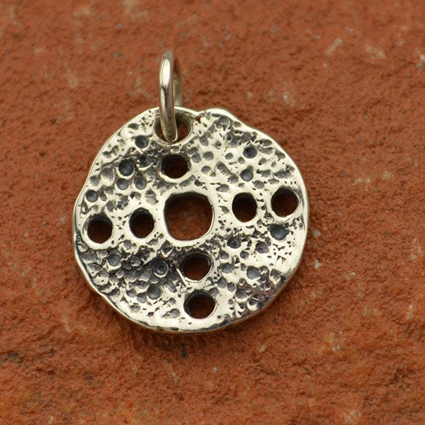 Sterling Silver Ancient Coin Charm - with Holes - Poppies Beads n' More