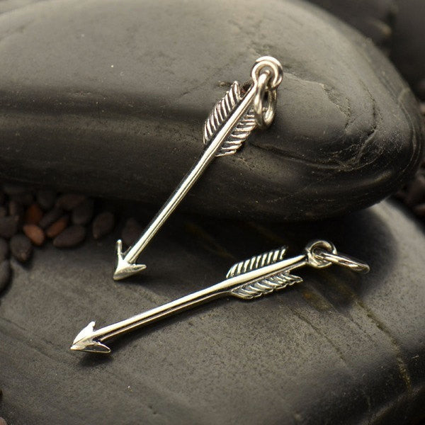 Sterling Silver Arrow Charm - Poppies Beads n' More