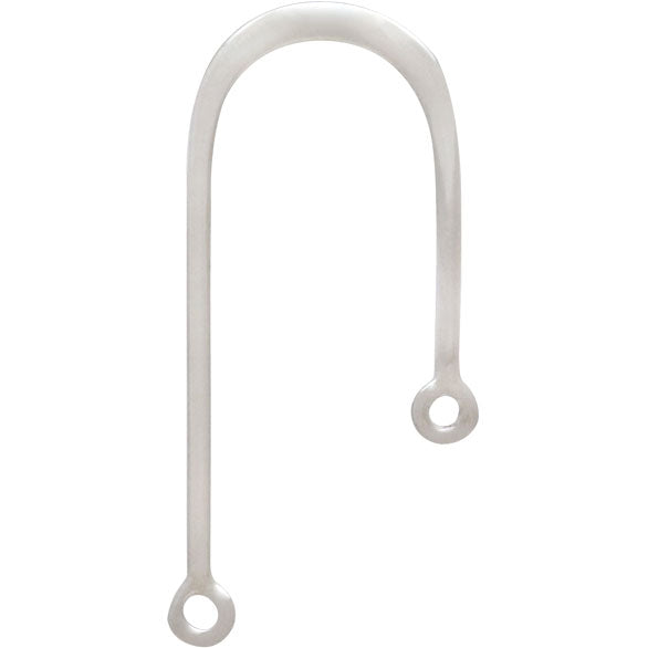 Sterling Silver Asymmetrical Arch Bar Post Earrings - Poppies Beads n' More