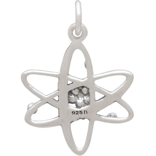 Sterling Silver Atom Charm - Poppies Beads n' More