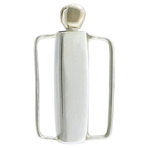 Sterling Silver Box Clasp - Plain for Leather - Poppies Beads n' More