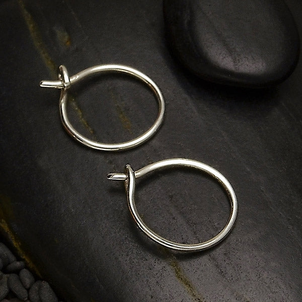 Sterling Silver Circle Hoop Earrings - Poppies Beads n' More