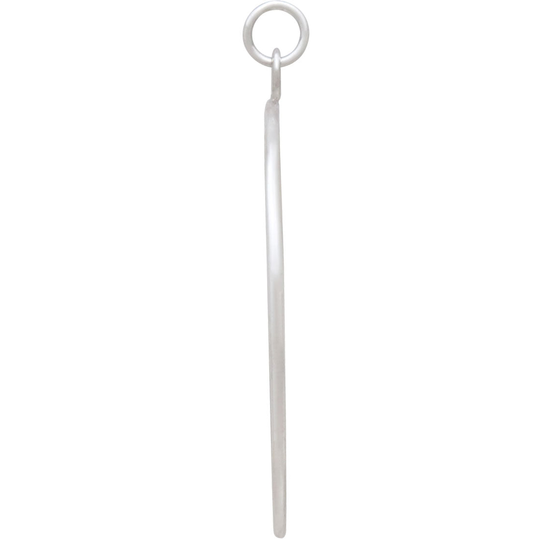 Sterling Silver Circle Pendant with Two Vertical Bars - Poppies Beads n' More