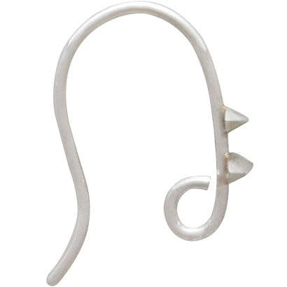 Sterling Silver Earring Hooks with Parallel Bars - Poppies Beads n' More