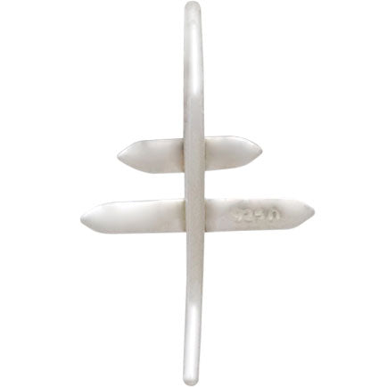Sterling Silver Earring Hooks with Parallel Bars - Poppies Beads n' More