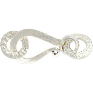 Hook and Eye clasp with Hammered Finish - Poppies Beads n' More