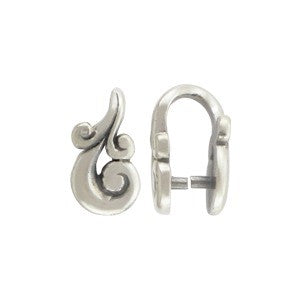 Sterling Silver Jewelry Bail - Pinch Bail - Poppies Beads n' More