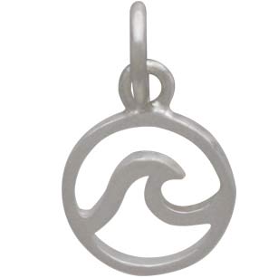Mini Openwork Wave Charm - Poppies Beads n' More