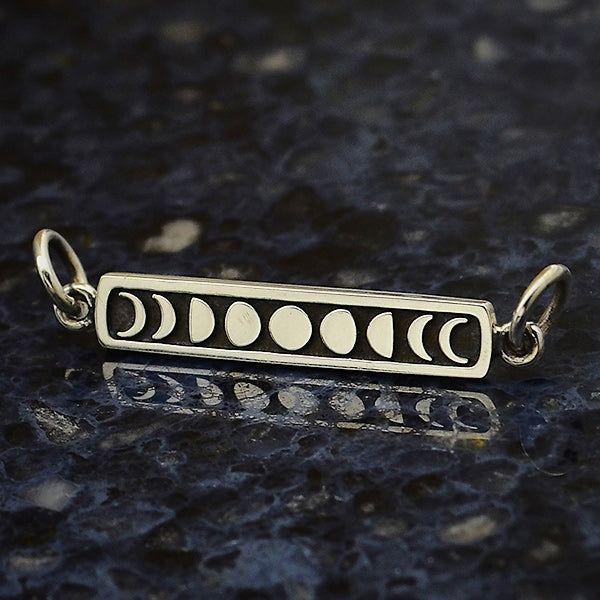 Sterling Silver Moon Phases Link - Poppies Beads n' More