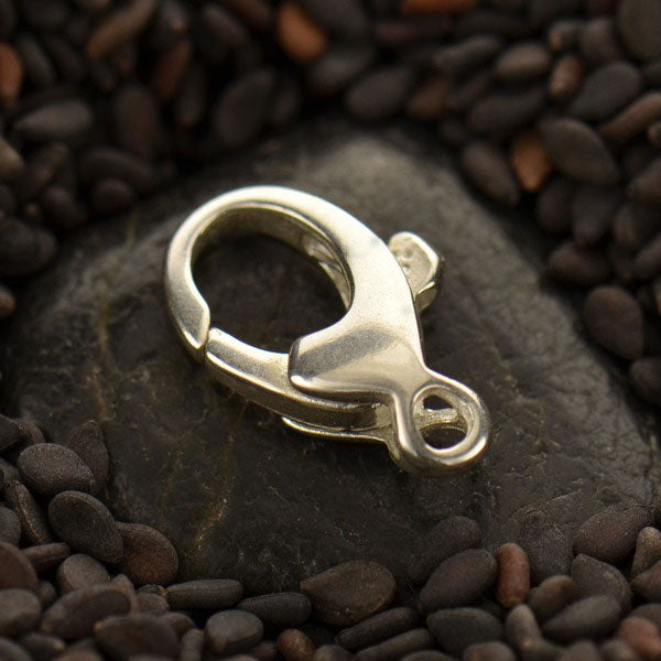 Sterling Silver Small Oval Lobster Clasp - Poppies Beads n' More