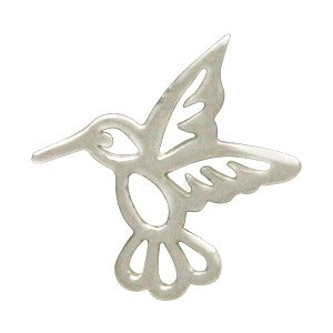 Sterling Silver Tiny Hummingbird Charm Embellishment - Poppies Beads n' More