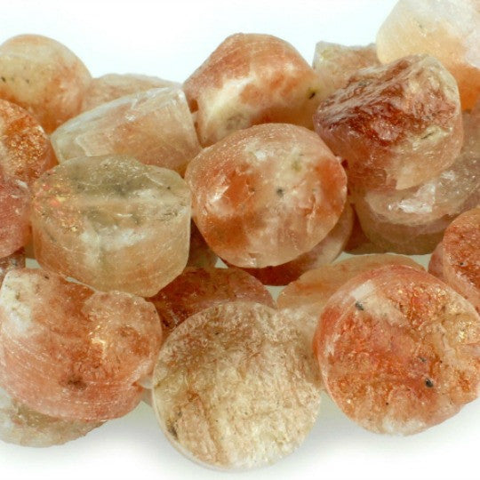 Sunstone Irregular Rough Coin - Poppies Beads n' More