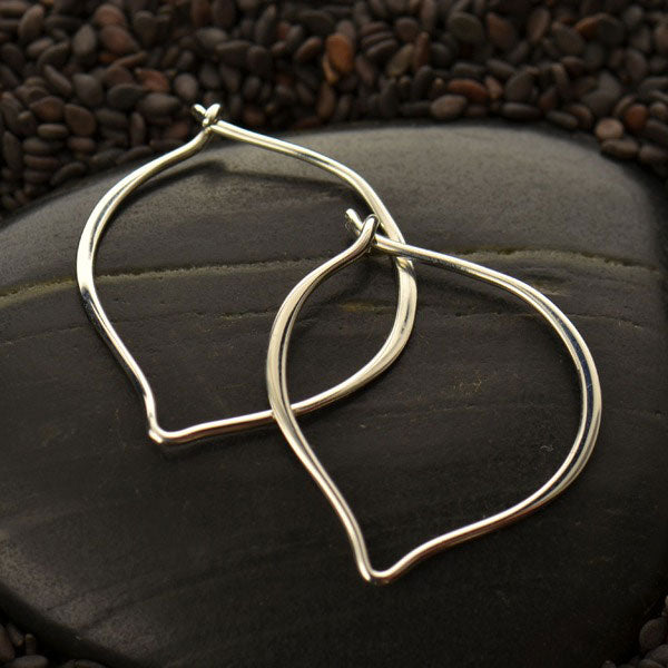 Lotus Petal Hoop Earrings - Poppies Beads n' More