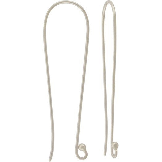 Extra Long Ear Wire with Granulated Ball - Poppies Beads n' More